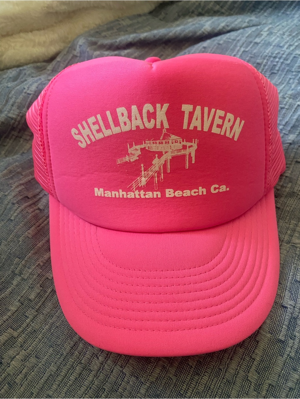 Shellback Tavern Manhattan Beach Ca. Pink Trucker Hat!